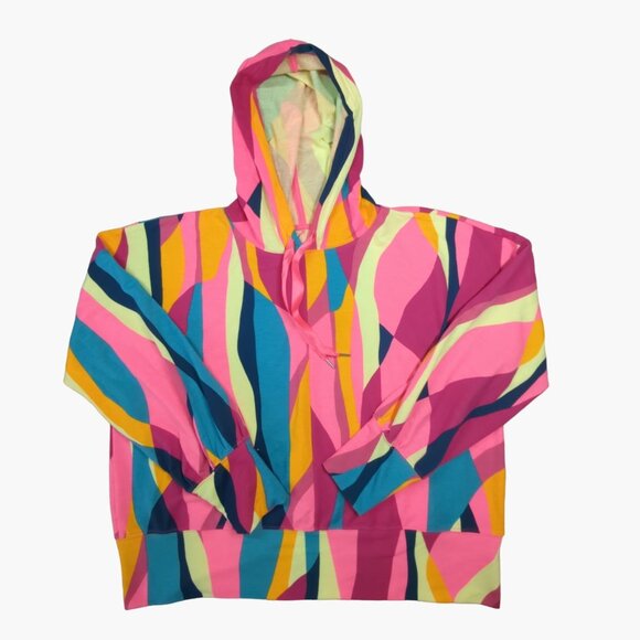 Tek Gear French Terry Cropped Hoodie Women’s XL 16/18 Multi-Color Pullover Sweat - Picture 1 of 7